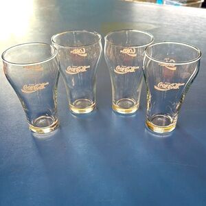 Coca Cola Classic Logo Clear Glass Set (4)